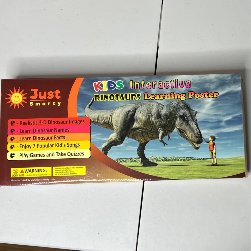 Just‎ Smarty Kids Interactive Dinosaur Learning Poster with Toy Figurines Set